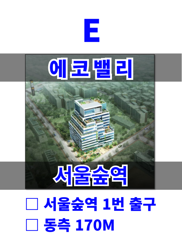 서울 성동구 성수동1가 656-36 E. 에코밸리 (서울숲3분) 매물번호 10196 사진 1